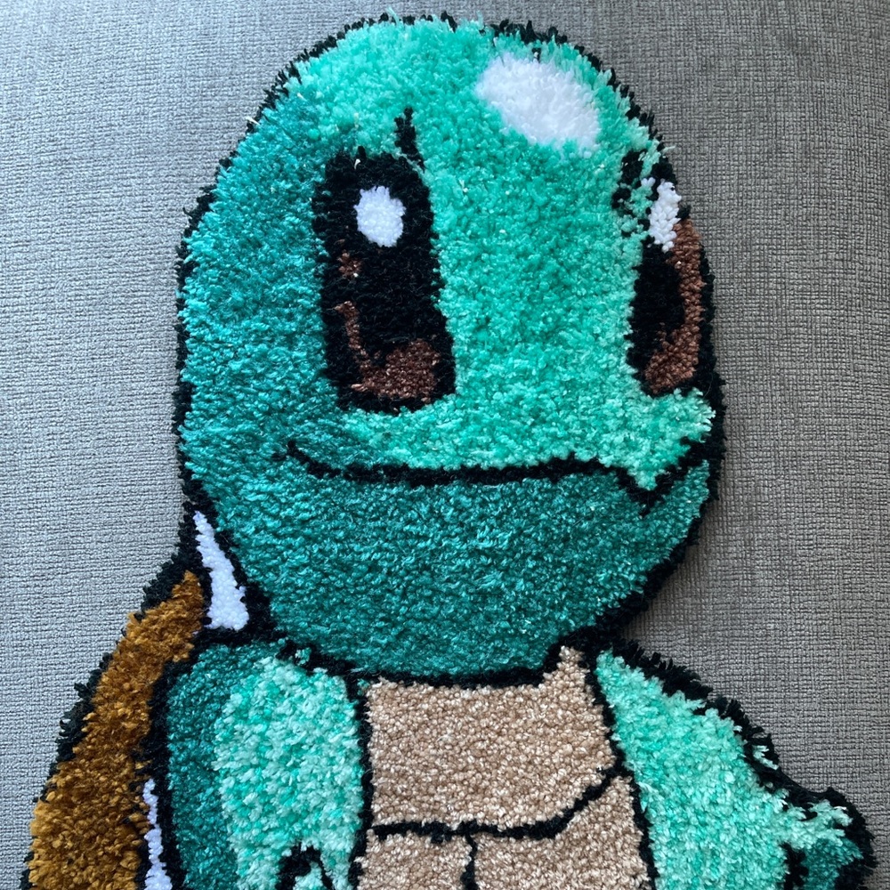 Custom Pokeman Squirtle Rug